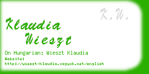 klaudia wieszt business card